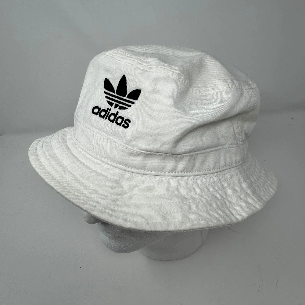 Adidas Originals Trefoil Bucket Hat White Cotton One Size OSFA RN 90288